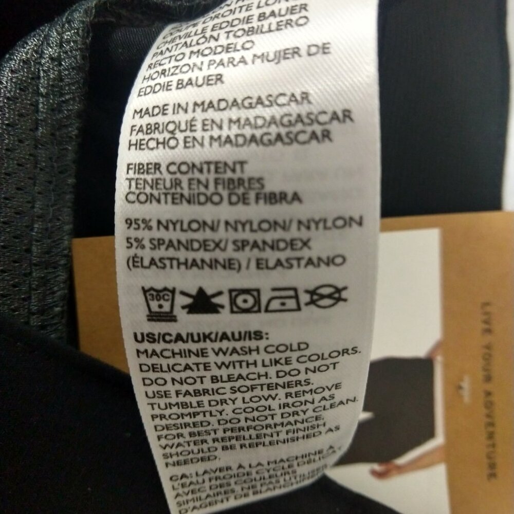 Eddie Bauer Women's UPF 50 Stretch Horizon Straight Ankle Pant Hiking Size 8 NWT - Picture 14 of 15